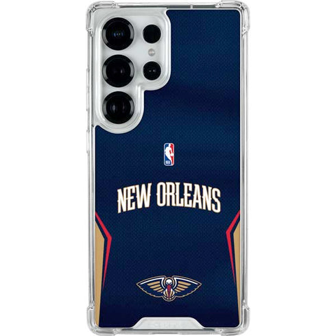 NBA New Orleans Pelicans Jersey Galaxy S25 Ultra Clear Case